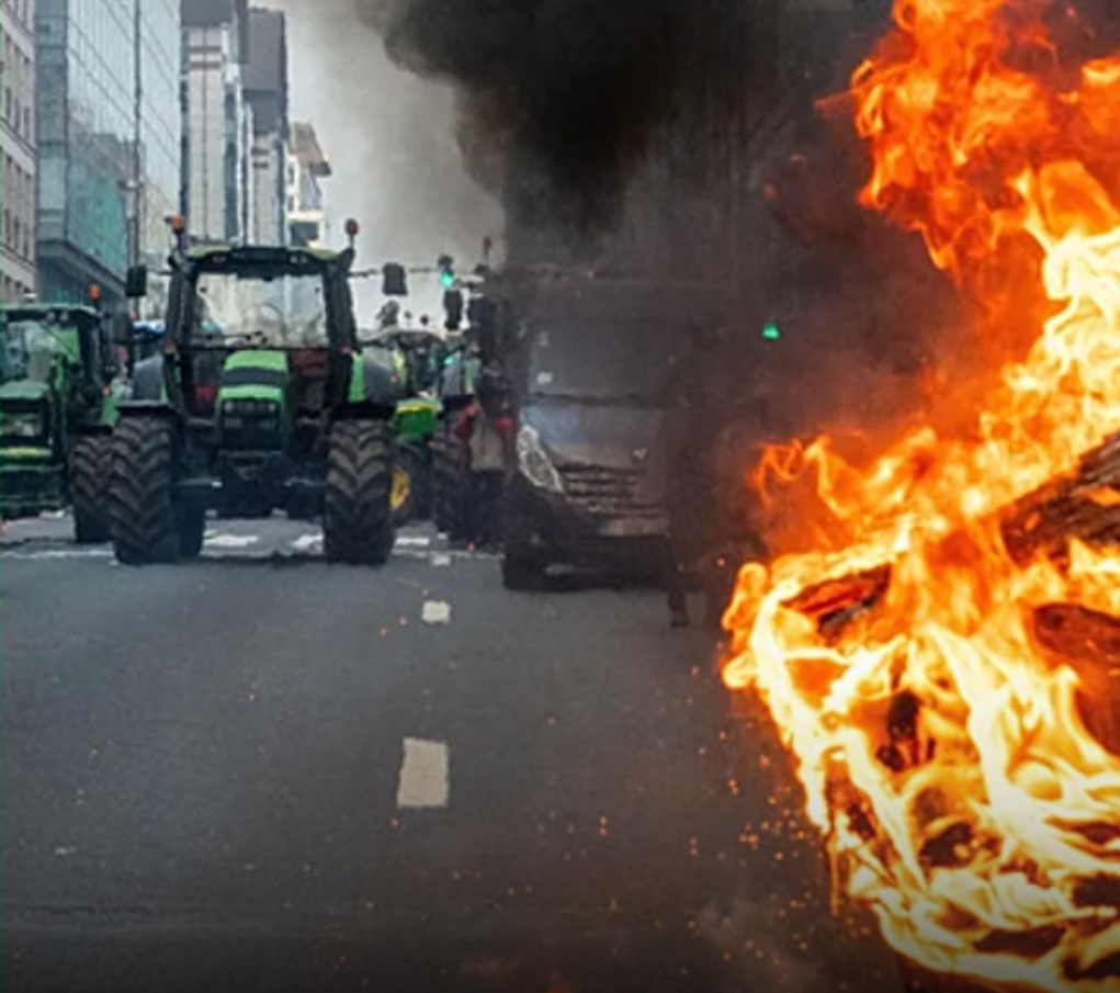 PROTESTA DE PRODUCTORES RURALES EN EUROPA