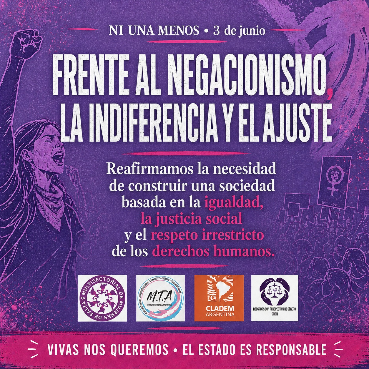 “NI UNA MENOS”: FRENTE A LA CRUELDAD, LA MEMORIA, LA ORGANIZACIÓN Y LA LUCHA